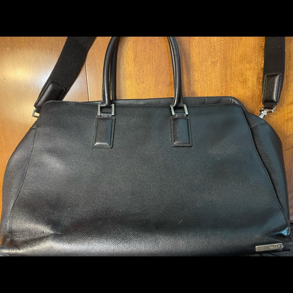 Bally Overnight Satchel Bag with Handles and Shoulder Strap